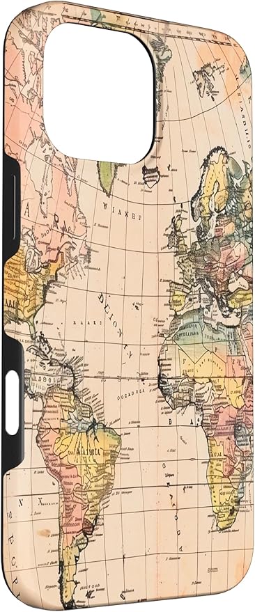 World Map ,Old Map of the World Case for iPhone 16 Pro Max