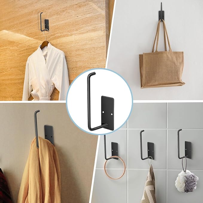 Hat Racks for Baseball Caps 2 Pack, Stainless Steel Adhesive Hat Hanger Hooks Holder for Wall, Multi-Purpose Strong Hook Organizer Can Hold More Than 20 Hats for Door/Closet