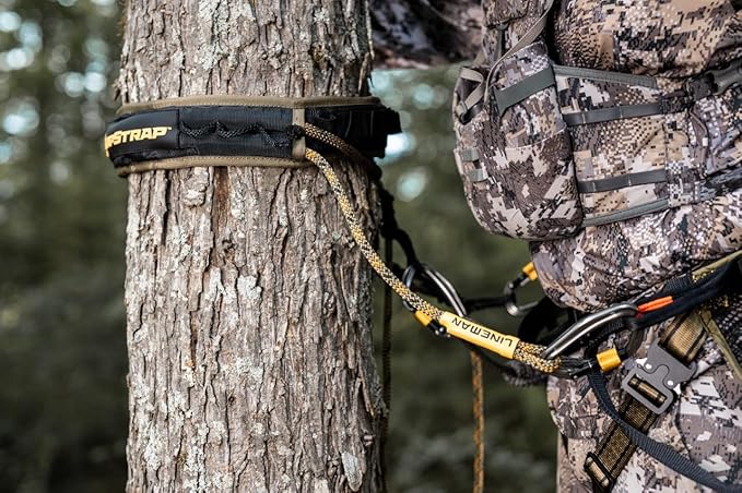 Hunter Safety System SlapStrap: Rope Management System for Saddle Hunting and Tree Stand Safety – Secure Lineman’s and Tether Rope with MOLLE Loops, Gear Storage & Included Pouch