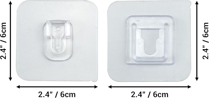 IFAMIO 30 Pack Double Sided Adhesive Wall Hooks Self-Adhesive Nail Free No Damage Multi-Purpose Hooks Clear Picture Hanging Sticky Wall Hooks for Bathroom Kitchen Office Hanging