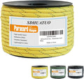 SDHUATUO Paracord Rope 100FT, 550lb Type III Nylon Parachute Cord 7-Strand Core with Reflective Strips, Utility String for Survival, Camping Gear, Hiking, DIY, Crafting, Outdoor, Yellow