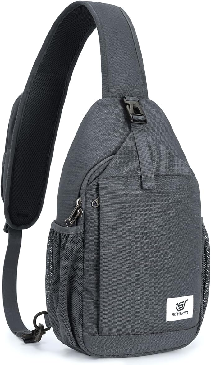 SKYSPER Sling Bag RFID Cross Body Bag Recycled Crossbody Backpack Travel Daypack