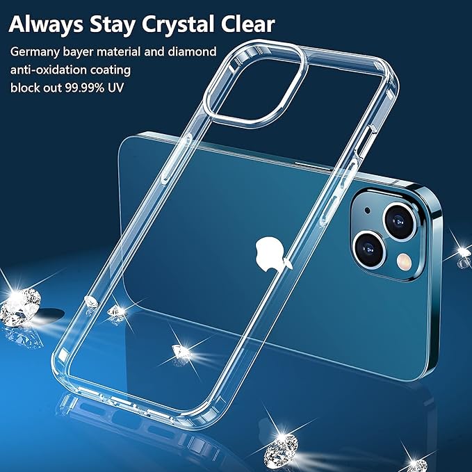 Red2Fire for iPhone 13Case, Clear [Military Grade Drop Protection] Dual Layer Heavy Duty Full Body Shockproof Phone Case for iPhone 13 6.1"