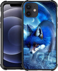 for iPhone 12/12 Pro Case, Snowy Mountain Fox Lake Pattern Graphic Design Girl Boy Soft Silicone Hard Acrylic Shock Protection for iPhone 12/12 Pro