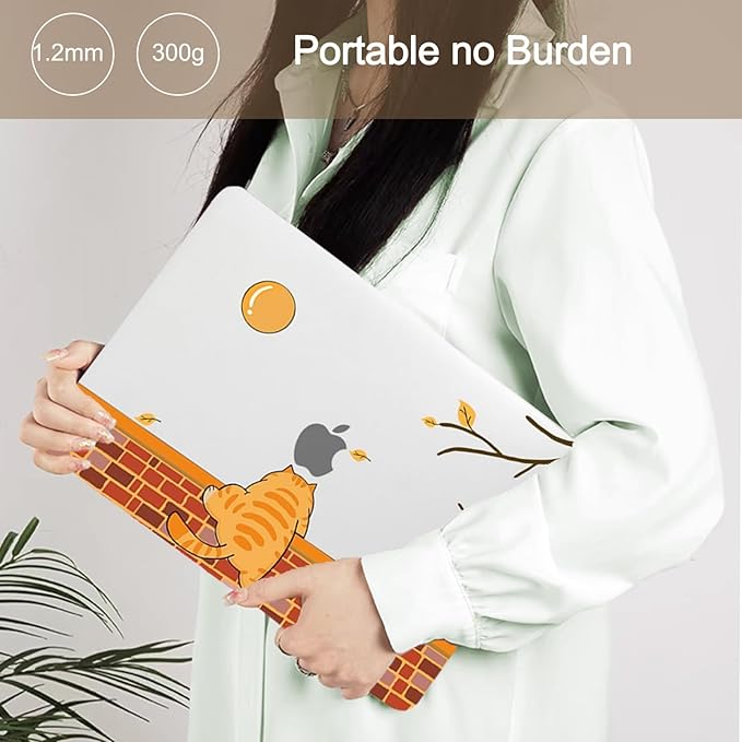 Protective Case for MacBook Pro 15 inch Retina 2012-2015 Release (Model A1398),Durable Plastic Hard Shell Case Cover & Keyboard Cover for Apple Laptop Pro 15.3",Cute Orange Cat