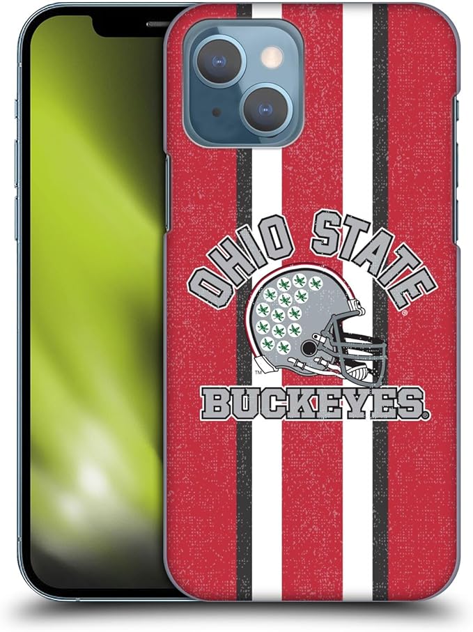 Head Case Designs Officially Licensed Ohio State University Helmet Football Graphics Hard Back Case Compatible with Apple iPhone 13