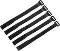 MECCANIXITY 5Pcs Reusable Battery Tie Down Straps,0.8x12" Black Nylon Multipurpose Battery Hold Down Adjustable Cinch Strap Hook Loop Fastening Tie for Quadcopters FPV RC Drone Boat Car
