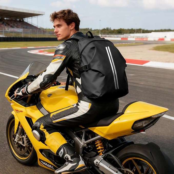 Motorcycle Helmet Backpack, Luggage Backpack for Men, Motorcycle accessories, Motorbike Riding Bags, Bikers backpack, Large Capacity Laptop Bag