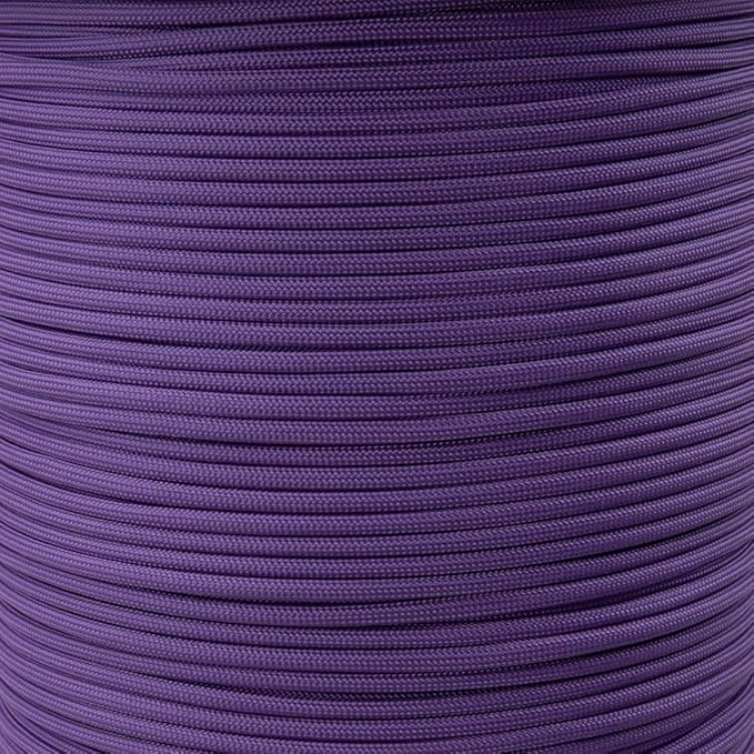 Paracord Planet Solid Color 550lb Paracord – 7 Strand Type III Nylon Cord for Indoor and Outdoor Tasks – Iris (10 ft)