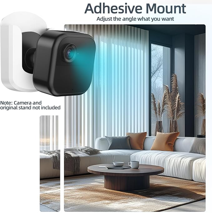 Blink Mini No Drilling No Screws Wall Mount Bracket, 3 Pack Adhesive Blink Outdoor Camera Mount for Blink Mini/Mini 2 /Outdoor 4 /Indoor Camera, Easy to Install -White
