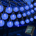 Toodour Solar String Lights Outdoor, 56ft 100 LED Globe String Light with 8 Mode, Waterproof Crystall Ball Lights Solar Patio Lights for Garden, Lawn, Patio, Gazebo, Yard, Outdoor Decor - Blue