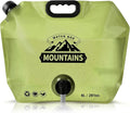 8L Collapsible Water Bag BPA-Free Foldable Water Container Leakproof Portable Water Jug Emergency Water Storage Carrier for Camping Hiking Backpacking RV Travel Fishing Outdoor Survival Gear Green