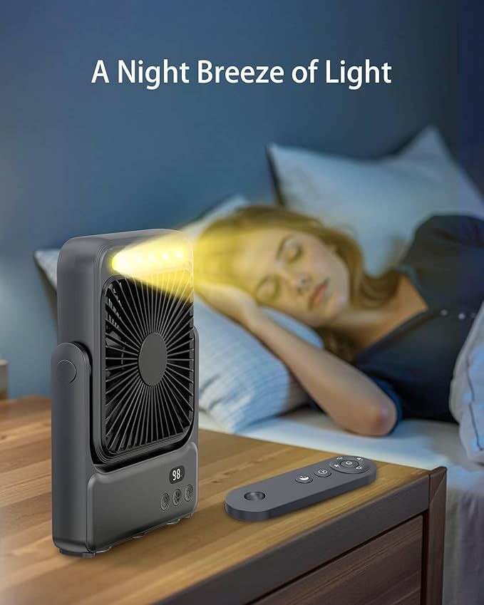 Magnetic Cruise Approved Fan with Night Light, 10000mAh Ultra-Slim Travel Fan, 4-Speed, Hook Design, Portable Fan for Cruise Ship Cabin, Bedroom Sleeping, Camping, Travel & Cruise Essentials 2026