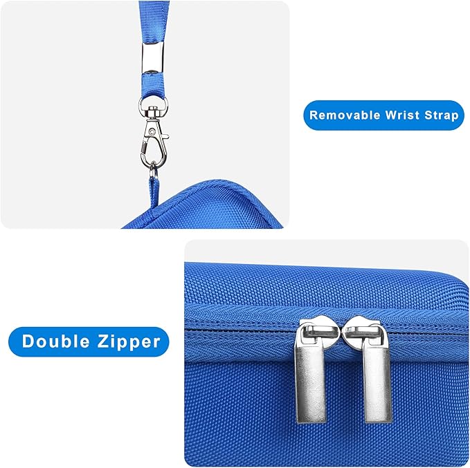 Canboc Carrying Case for KODAK PIXPRO WPZ2 Rugged Waterproof Digital Camera, Underwater Photography Camera Bag, Mesh Pocket fits USB Cable, Battery, Adapter, Blue (Case Only)