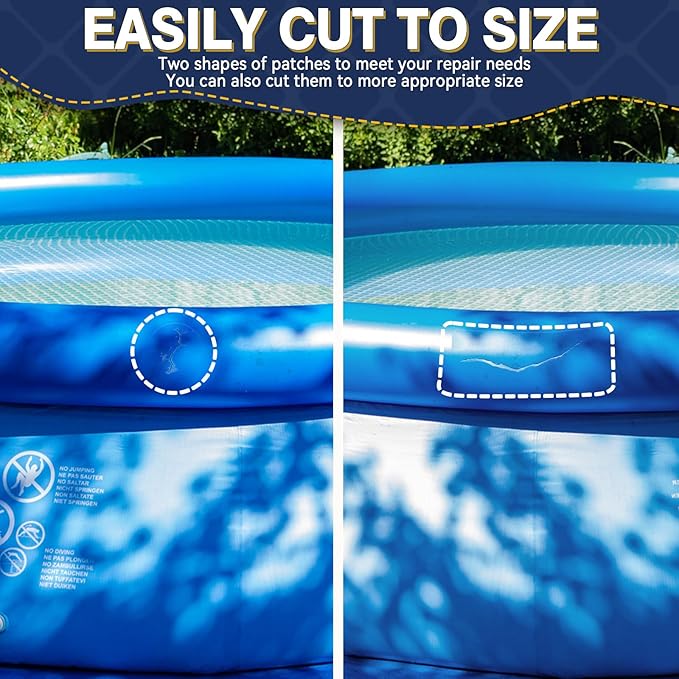 Tiepetly Vinyl Repair Kit Transparent, Air Mattress Patch Kit Heavy Duty, Pool Liner Patch Waterproof, for TPU, EVA, ABS, PVC, Inflatables, Swimming Pool, etc (15ml 2pack)