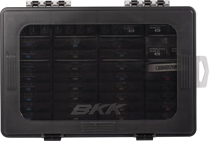 BKK OCD Tackle Box - Fishing Tackle Box with dividers | Tackle Storage Organizer System Fully Loaded | Includes Armor-Point Hooks and Accessory Boxes