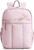 BAGSMART Backpack for Women, Travel Backpack with Large Side Pocket, 15.6 Inch Work College Backpack Purse, Waterproof Business Teacher Laptop Bag, Pink