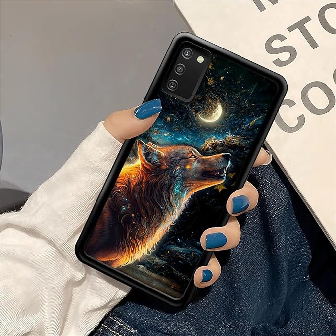 for Samsung Galaxy S20 FE Case, Star Cave Hungry Wolf Pattern Graphic Design Girl Boy Soft Silicone Hard Acrylic Shock Protection for Samsung Galaxy S20 FE