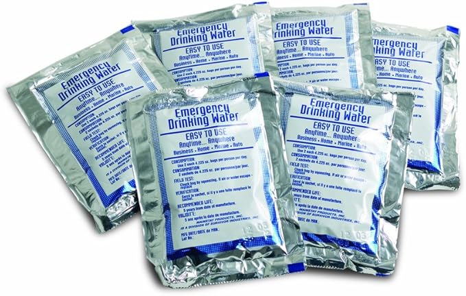 Life Gear - LG329 Emergency Food, Water & Thermal blanket for 1 person, 3 days, add to emergency or survival kit Brown Box