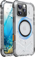 for iPhone 16 Pro Max Waterproof Case with Magsafe, Built-in [Camera & Screen Protector] [Lanyard], IP68 Water Proof Full Body Dustproof Heavy Duty Frosted Protective Phone Cover, 6.9" Black