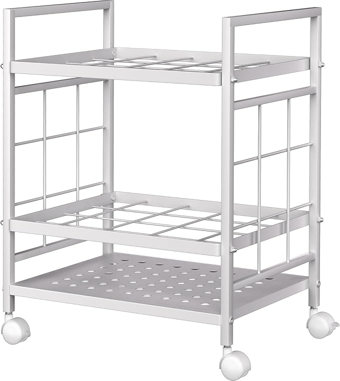 Wrapping Paper Organizer Storage, Wrapping Paper Storage with Wheels, Used for Storing Blueprint/Carpet/Map/Poster, 20 Slots, 2 Brakes, Silent Wheel for Home, Office, School(Black)