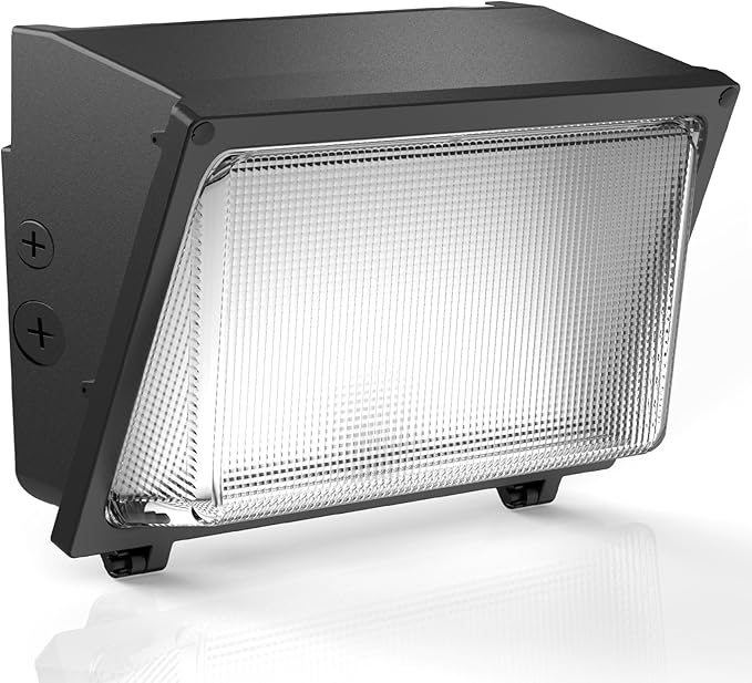 HYPERLITE LED Wall Pack Light: 120W 18000LM Glass Lens Wall Pack LED Exterior Light, Wall Pack Lights Outdoor LED Daylight 5000K for Area Yard Building Parking Lot Barn UL Listed