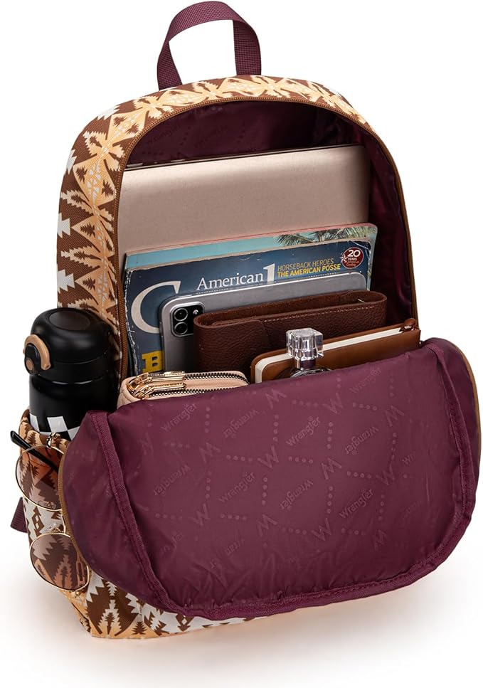 Montana West Wrangler Lightweight Backpack for Women Water Resistant 800D Casual Daypack for College, Commute, Travel & Gym