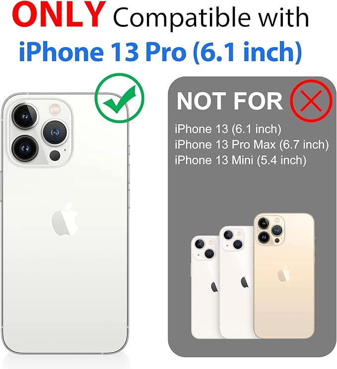 SPORTLINK Compatible with iPhone 13 Pro Waterproof Case - Full Body Shockproof Dustproof Phone Screen Protector Rugged Waterproof Case for iPhone 13 Pro 6.1 Inches Blue