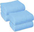 Linteum Textile 100% Cotton Hospital Patient Bath Blanket, Bed Bath Sheet, Twin Blanket Lightweight Sheet Blankets 70x90 in, 1.75 lb. Blue - 12 Pack