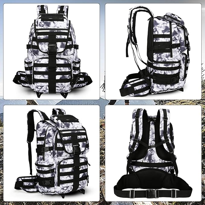 50L Military Tactical Backpack 3 Day Assault Pack Molle Daypack Hiking Backpack for Men and Women