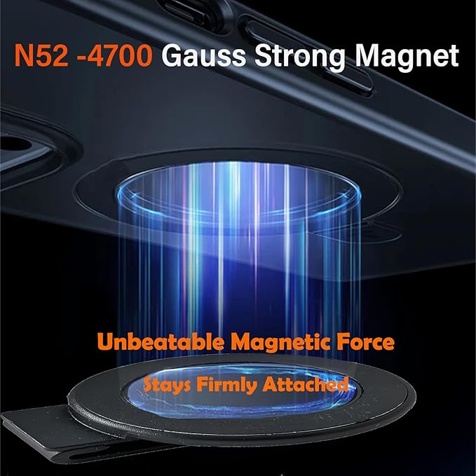 Upgraded Magnetic Belt Clip with Anti-Theft Chain for Hiking, Travel, Outdoor, Detachable Strong N52 Magnetic Clip Compatible with iPhone, Samsung, Google, Moto & More XT2