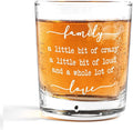 Nogrit Funny Family Quote Whiskey Glasses 10 oz, Best Housewarming Gifts 2025, Family Union Gifts Old Fashioned Rocks Glasses for Women Men Drinking Cocktail Scotch Vodka Tequila Rum