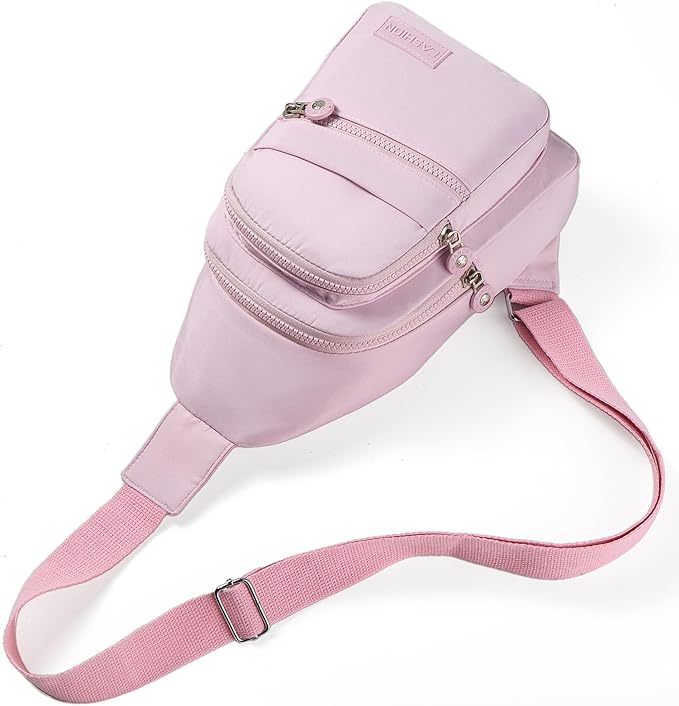 Banelu Sling Backpack Crossbody Bags for Women, Small Sling Bag Cross Body Bag for Outdoors Sports Hiking - Pink