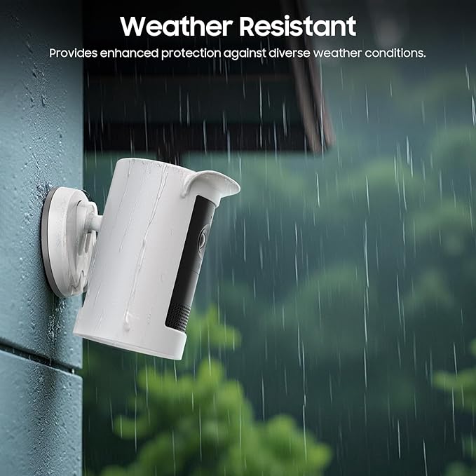 Fintie Silicone Case for Ring Outdoor Cam Plus (2025 Release), Soft Silicone Weather Resistant Protective Skin Cover for Ring Outdoor Cam Plus Camera, White