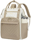 KROSER Laptop Backpack 17" Stylish Backpack Water Repellent College Casual Daypack Travel Business Work Bag for Men/Women-Beige/khaki