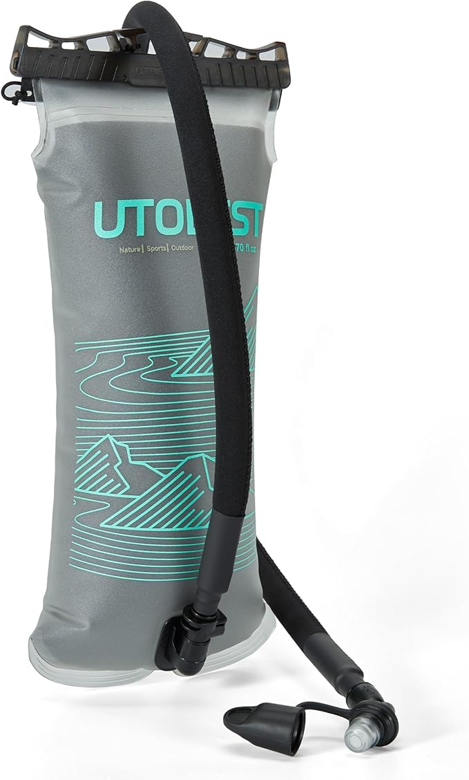 UTOBEST Insulated Water Bladder with Bite Valve Cover Keeps Water Cool or Warm for Hours, Leakproof TPU Hydration for Hiking Camping and Backpacking