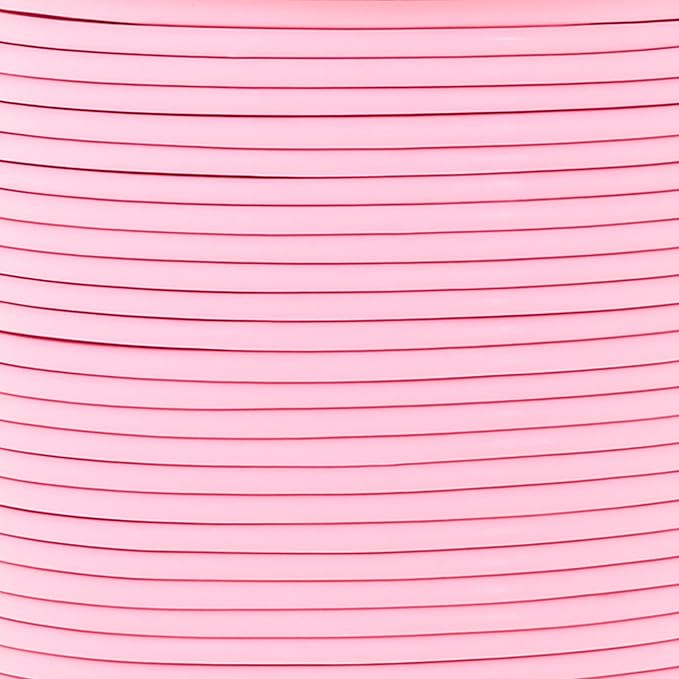 Mandala Crafts Round Genuine Pink Leather Cord for Jewelry Making – 1.5mm Cowhide Leather Rope String Lace for Kumihimo – 20 Yards Cowhide Craft Cording Spool