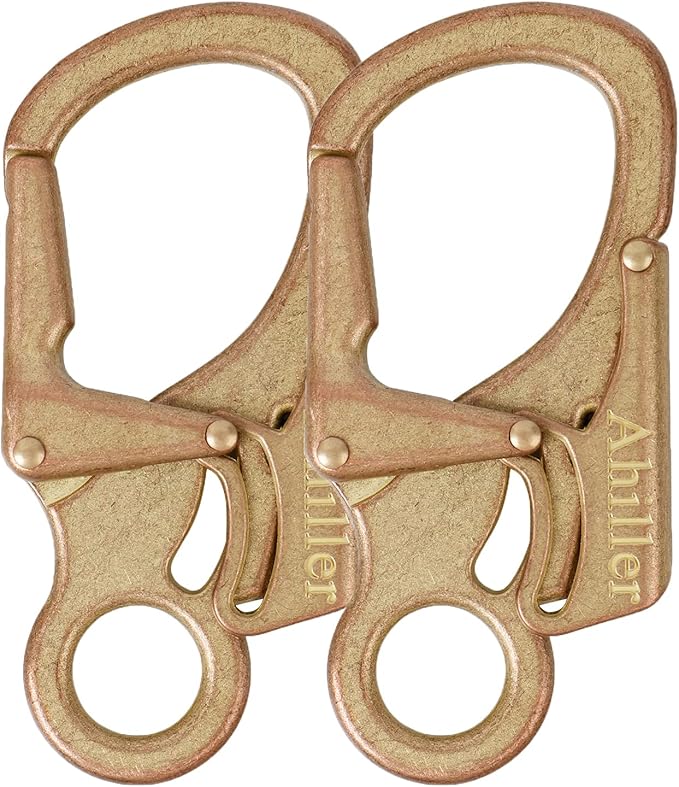 Ahiller Carabiner Clip, Double Anti-Misopening Locking Design, 3" Zinc Alloy Heavy Keychain for Outdoor Camping Hiking, Key Ring Clip
