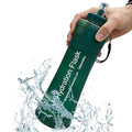 AXEN Collapsible Water Bottle with Filter System, Soft Hydration Flask for Trail Running, Camping, Hiking, Cycling, 1L Slate Green