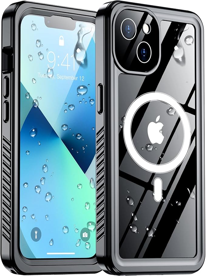 Red2Fire 2024 New Designed for iPhone 13 Case Waterproof,[Compatible with MagSafe][Built-in Camera & Screen Protector][Full Body Shockproof][IP68 Waterproof][Dustproof] Phone Case 6.1"
