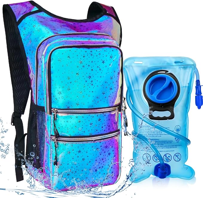 Hydration Pack, Water Backpack with 3L Hydration Bladder Lightweight Insulation, Festival Essential, Rave Hydration Backpack, Hydropack Backpack for Rave, Hiking, Biking, Festival Gear