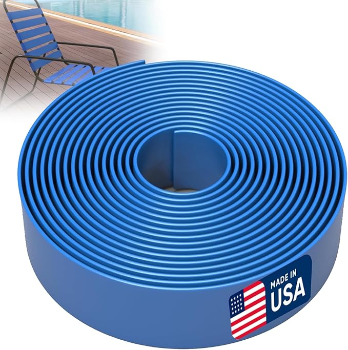 2 Inch Wide, 20ft Long Vinyl Strap - Replacement Straps for Patio Chairs - Vinyl Strapping for Patio Furniture Repair - Durable Seat Repair Kit for Lawn Chairs, Outdoor Furniture (Royal Blue)