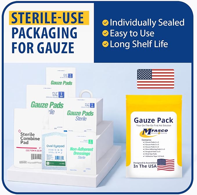 MFASCO First Aid Kit Refill Supplies Gauze Pack Refill