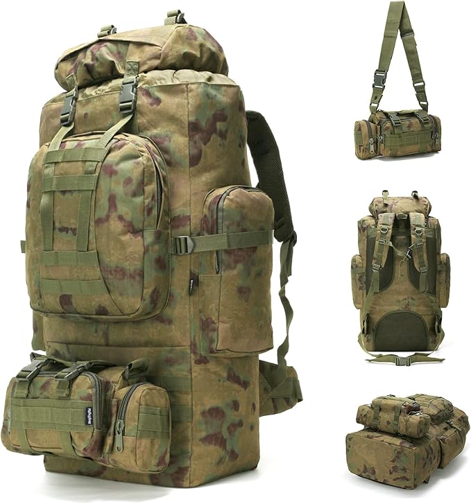 100L Camping Hiking Backpack,Molle military Tactical rucksack backpack,Waterproof Lightweight Hiking Backpack