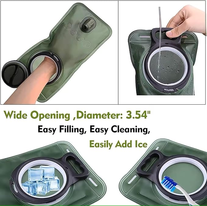 Largest Water Hydration Bladder, 3L (100 oz) Water Bladder for Hiking Camping Cycling Running, Leak Proof Water Reservoir, BPA-Free Water Pouch Hydration Pack, Never Run Out of Water.