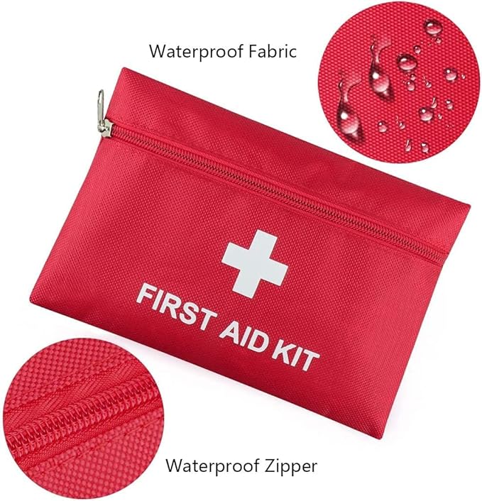 AOUTACC 12 Pack First Aid Empty Bag, Travel Empty First Aid Kit Pouch for Emergency at Home, Office, Car, Outdoors, Boat, Camping, Hiking(Bag Only)