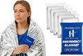 Emergency Blankets Pack of 10 – Mylar Thermal Space Blanket for Survival, First Aid, Camping, Hiking, Outdoor, Marathon, Cold Weather Protection