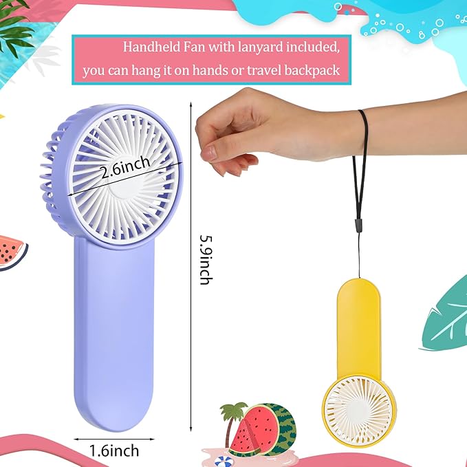 Sumind 160 Pcs Small Personal Portable Fan Mini Handheld Bulk 1 Speed Electric Cute Battery Powered for Neck Lash Makeup Women Men Travel Camping Indoor Outdoor Summer (4 Colors)