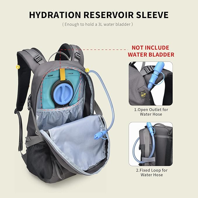 SKYSPER Hiking Backpack for Men Women, 35L Travel Backpack Waterproof Camping Backpack Outdoor Lightweight Daypack