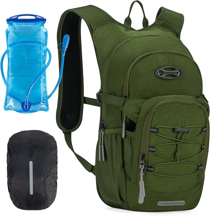KABAQOO Hydration Backpack, 18L Multipurpose Hiking Backpack with 3L Water Bladder, Water Backpack Insulated Hydration Pack Ideal for Hiking and Cycling